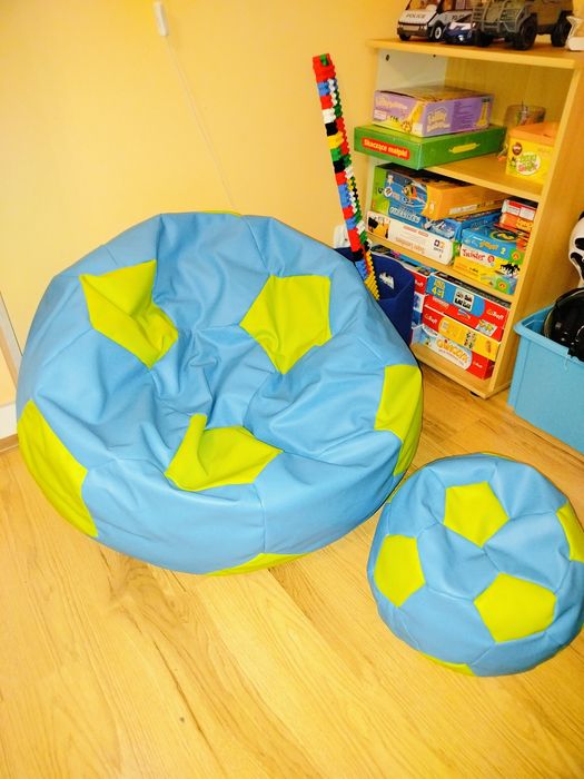 Pufa worek duża z podnóżkiem