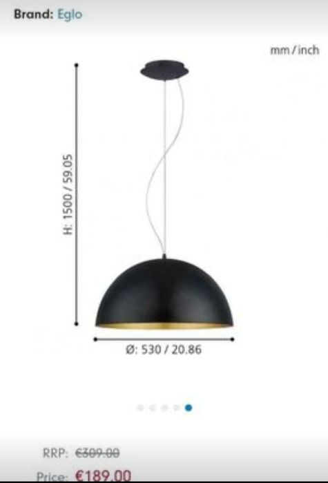 Candeeiro -  Eglo gaetano 1 - 53cm