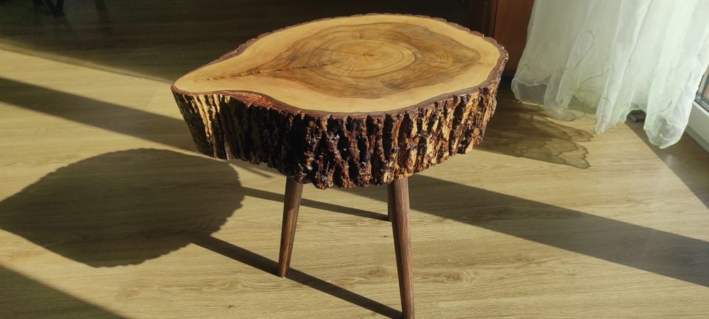 Stolik kawowy plaster orzech