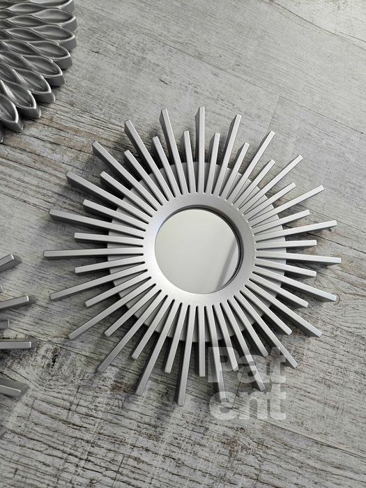 Lustra zestaw 3 luster w srebrnych ramkach do domu na ścianę dekoracja