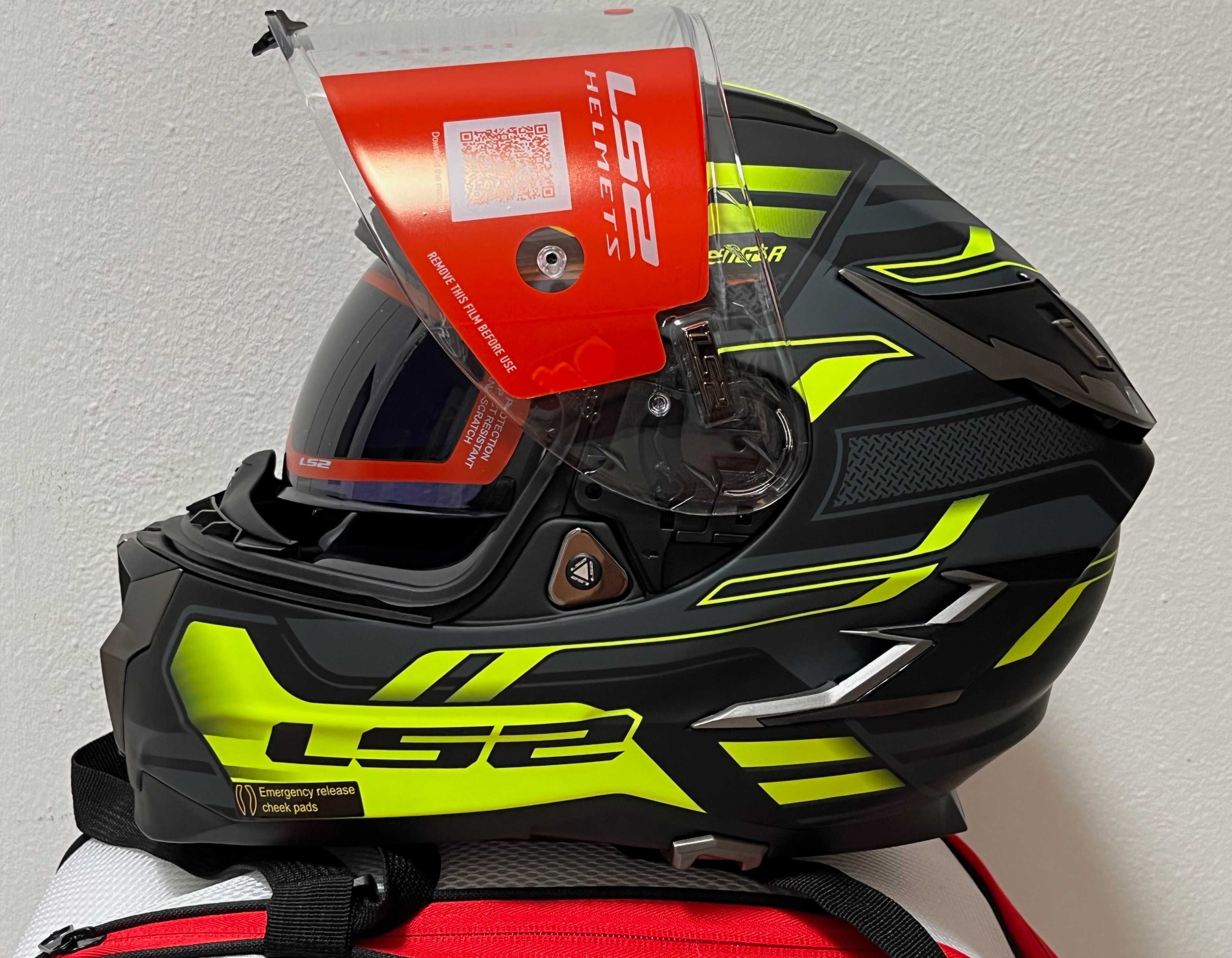 Capacete NOVO LS2 FF327 Challenger. Carbono/Kevlar.EXTRAS.Tam S-M-L