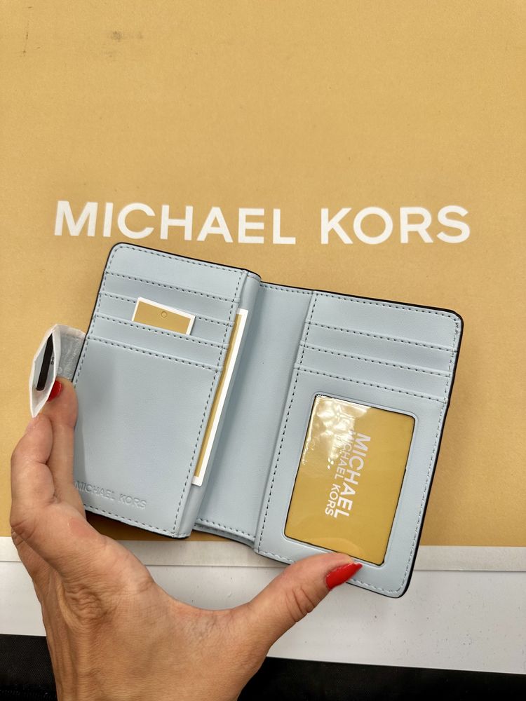 NOWY portfel MICHAEL KORS monogram BIFOLD skórzany  oryginalny 349 zł