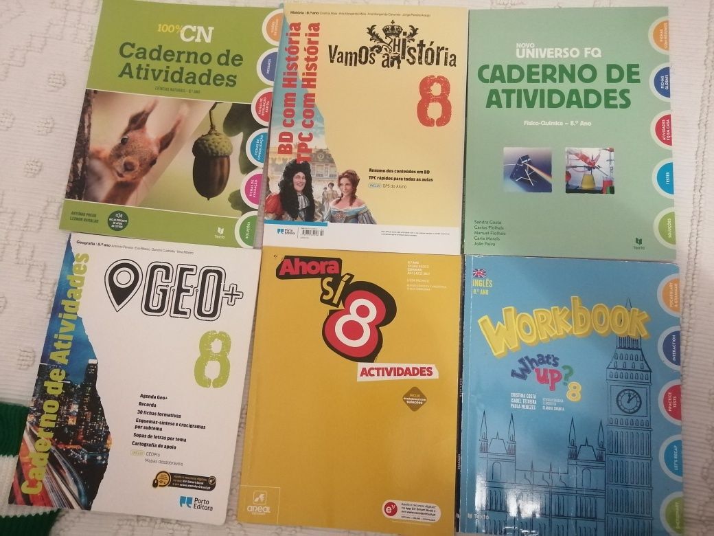 Cadernos escolares de atividades 8ano