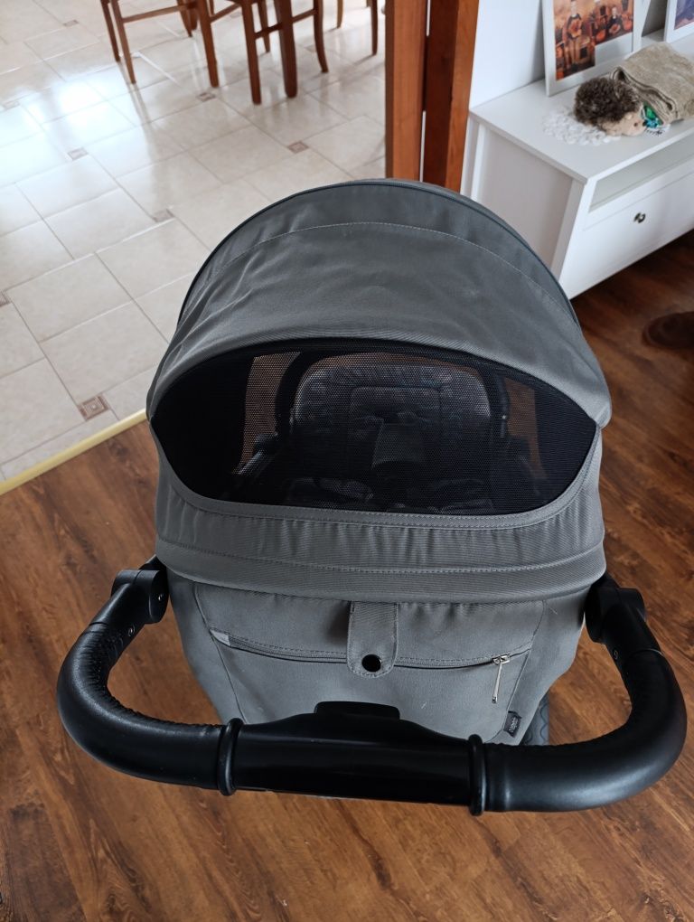 Wózek spacerowy spacerówka baby design wave szary śpiworek 22 kg