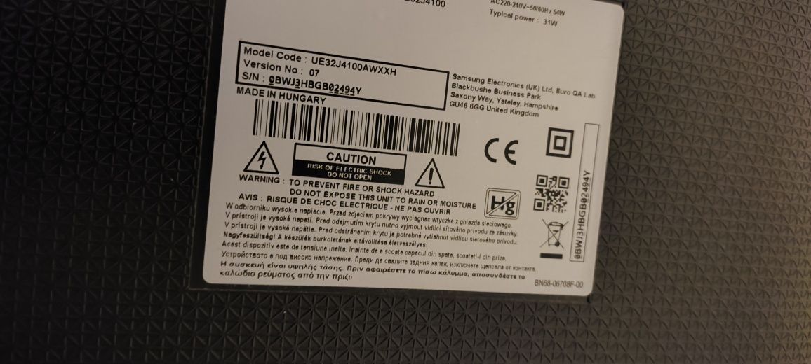 Samsung 32 cale led ue32j4100aw