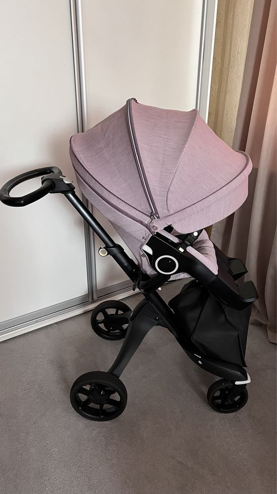 Коляска дитяча Stokke V6 2в1 люлька прогулка футмуф winter kit сумка