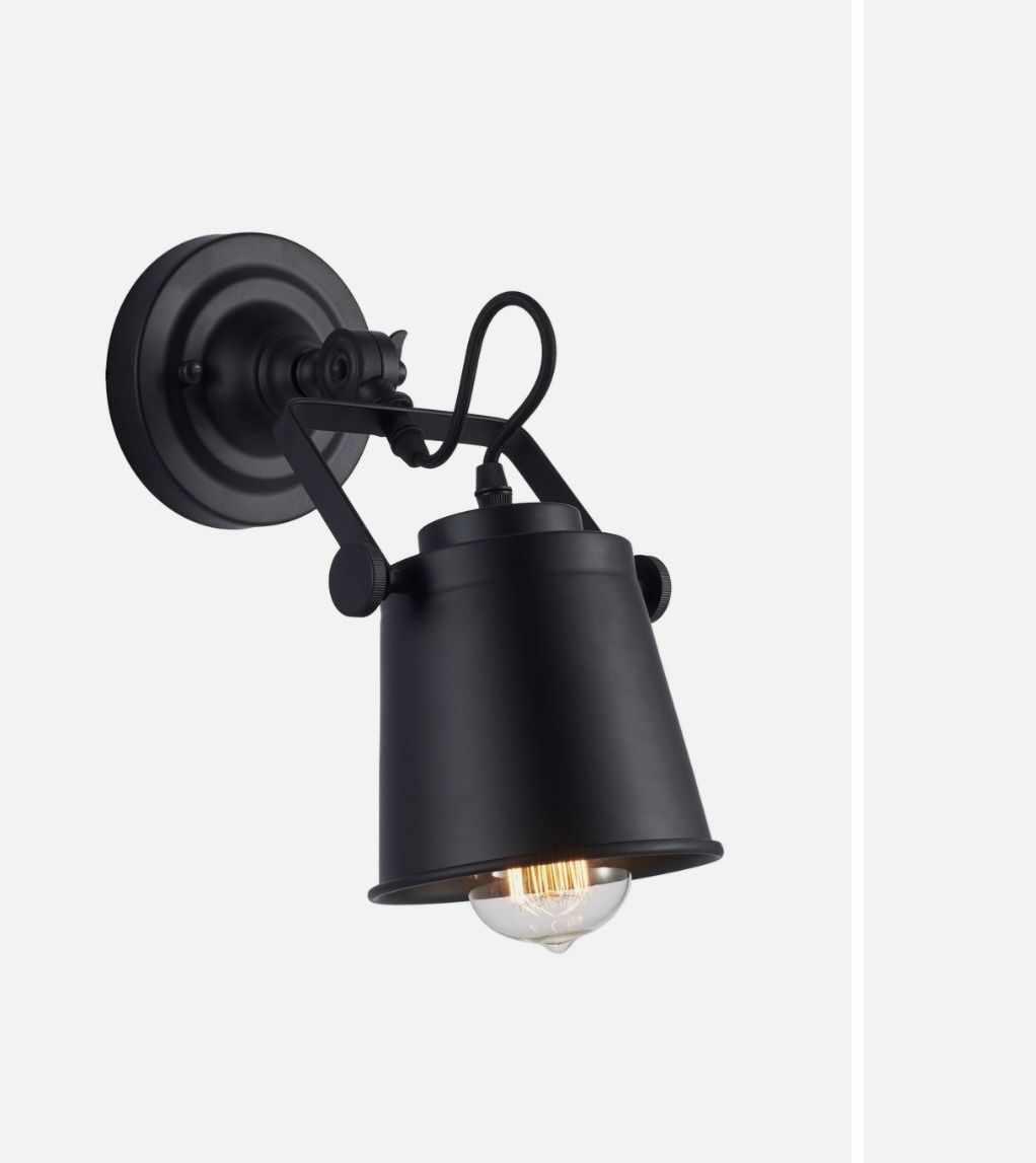 Lampa kinkiet loft vintage retro Cosmolight DETROIT W01758BK
