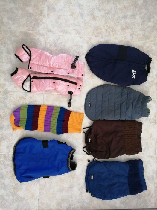 8 fatos/capas para cão xl 45cm