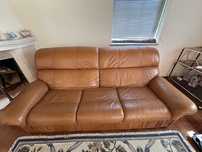 Sofa De Pele Castanho