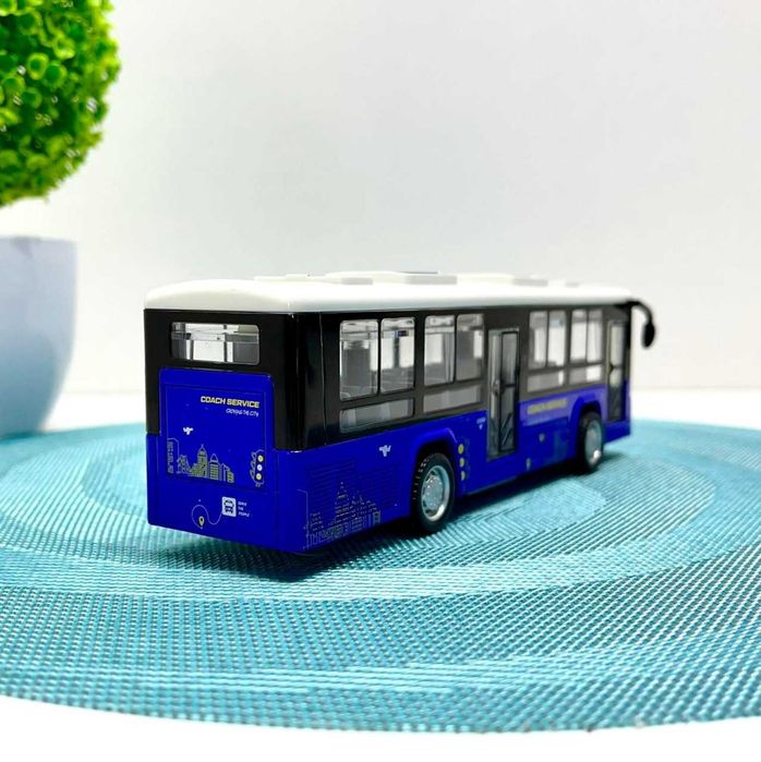 Автобус металевий інерція світло звуком відчиняються двері(CLM-0771AC)