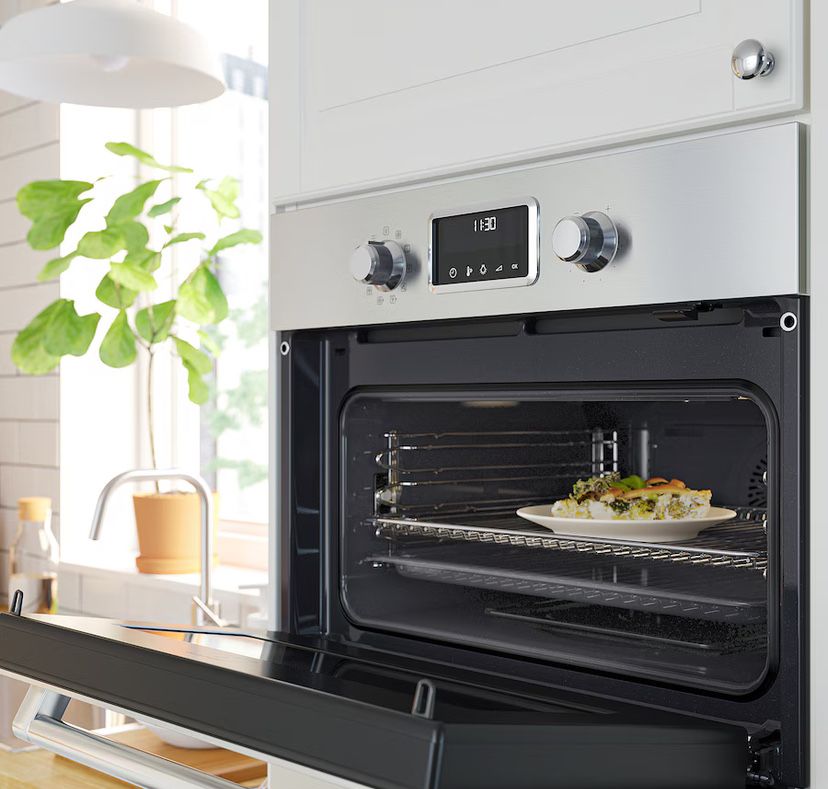 FORNEBY Mikrofalówka kombi, wym. obieg pow., IKEA 500 stalowy