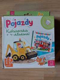 Pojazdy puzzle + książeczka