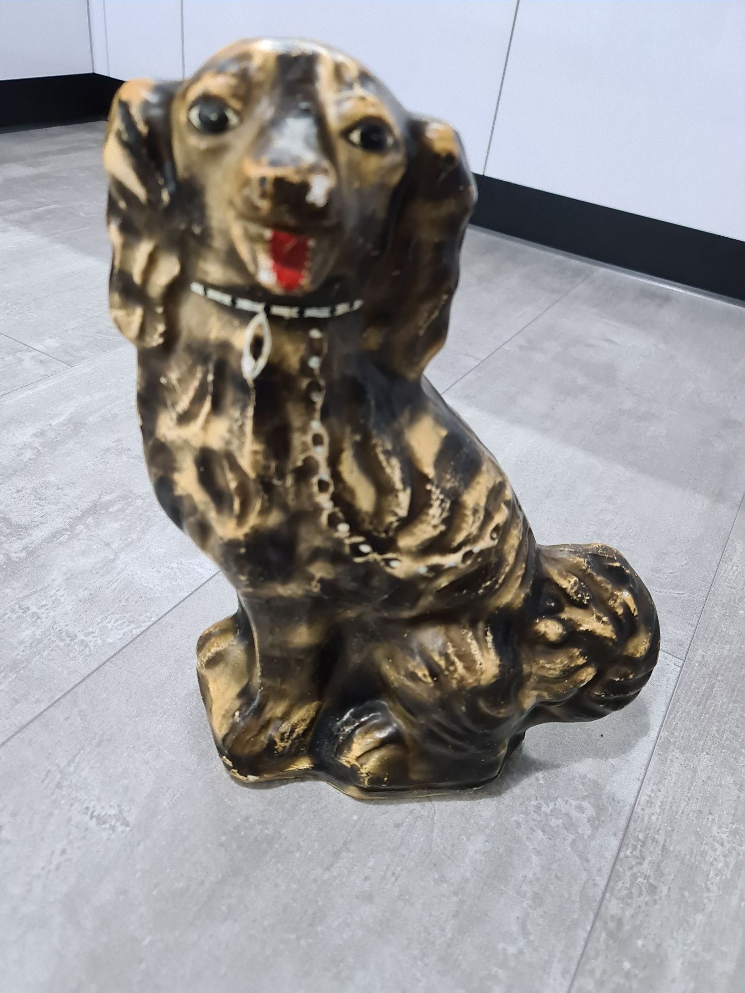 Skarbonka pies PRL figurka 34 cm
