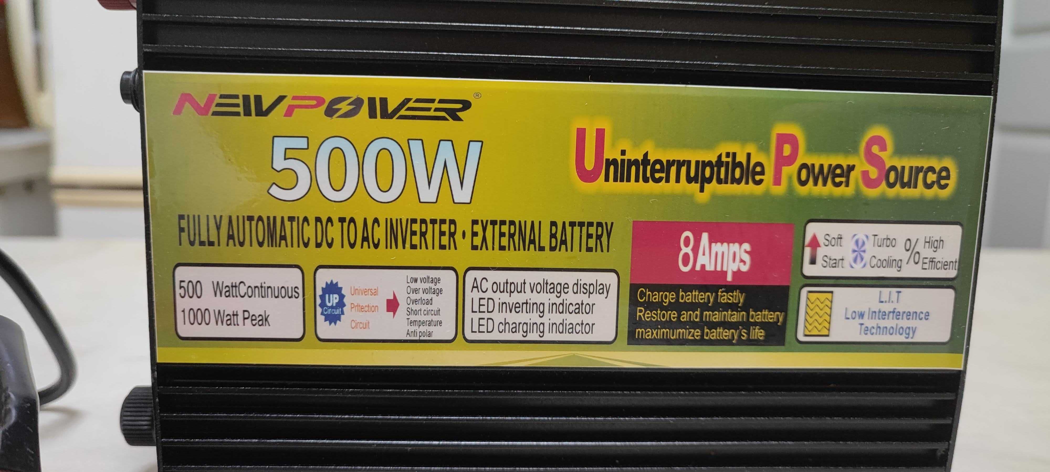 Інвертор та ДБЖ (UPS) NewPower 500W - Перетворювач напруги 12V - 220V