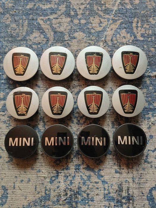 Dekielki alufelgi Rover 61mm x 51mm oryginał MINI 54mm x 44mm komplet
