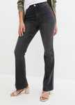 B.P.C jeansy bootcut wysoki stan szare ^38