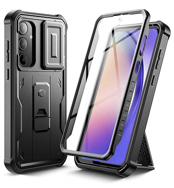 Etui Tech-Protect Kevlar Cam+ na Samsung Galaxy A55/5G - czarne