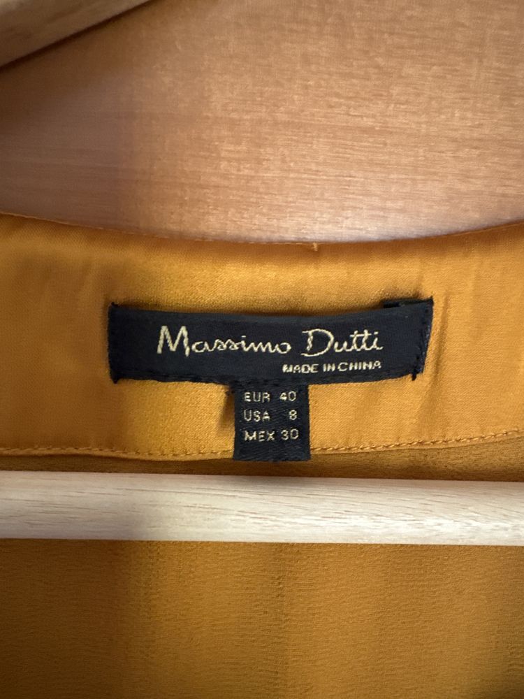 Vestido Dourado Massimo Dutti