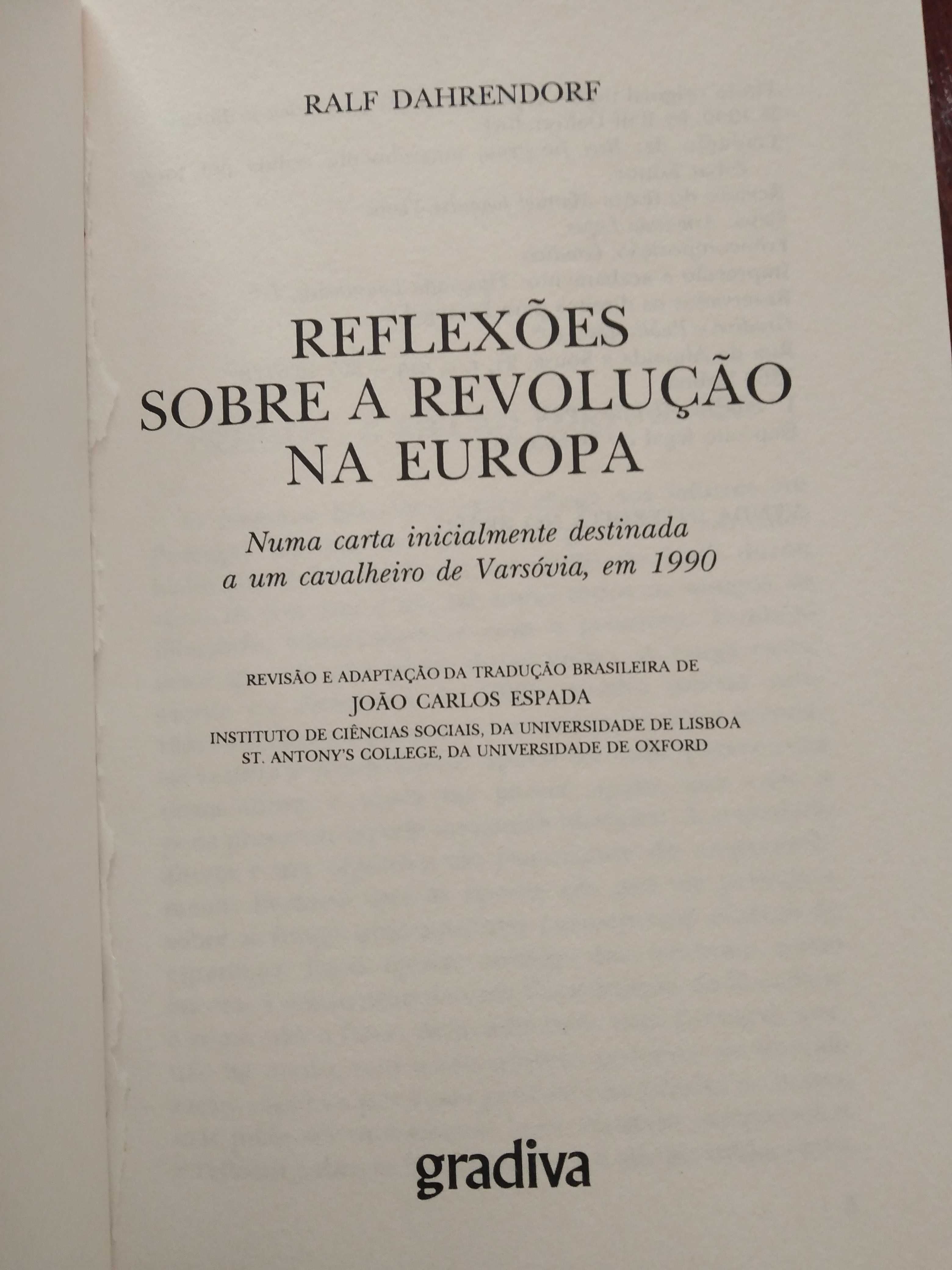 Ralf Dahrendorf - Reflexões sobre a revolução na Europa