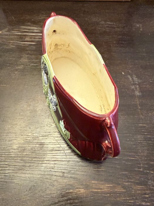 Stara majolika amfora osłonka na doniczke