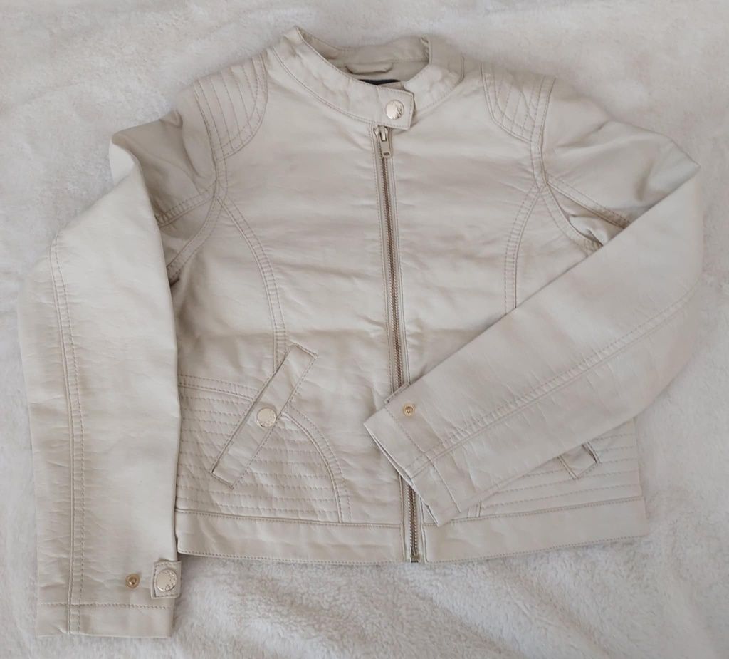 Kurtka skórzana out Wear by lindex w rozmiarze 140 na podszewce