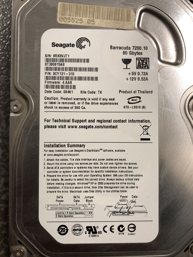 Жесткий диск Seagate barracuda 7200.10