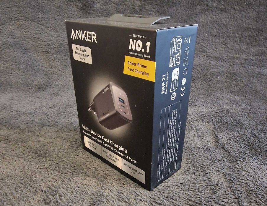 Ładowarka USB-C 100 W, Anker Prime GaN - NOWA, zaplombowana!