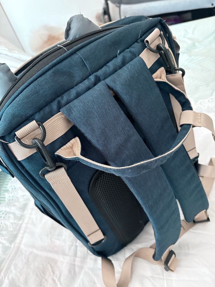 Mochila Multifuncional para Bebé – Berço Portátil + Trocador