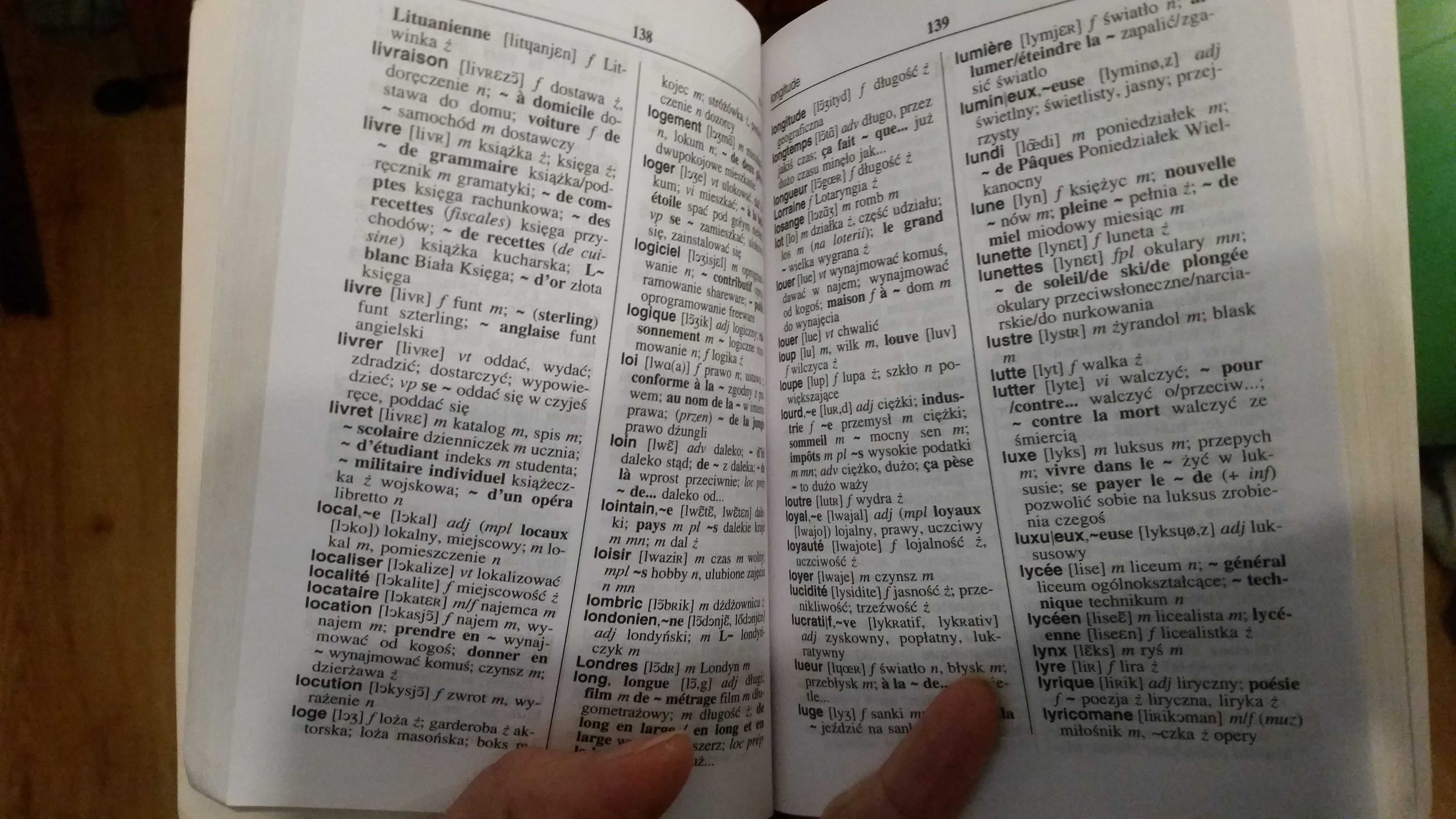 Słownik francusko-polski polsko-francuski PWN