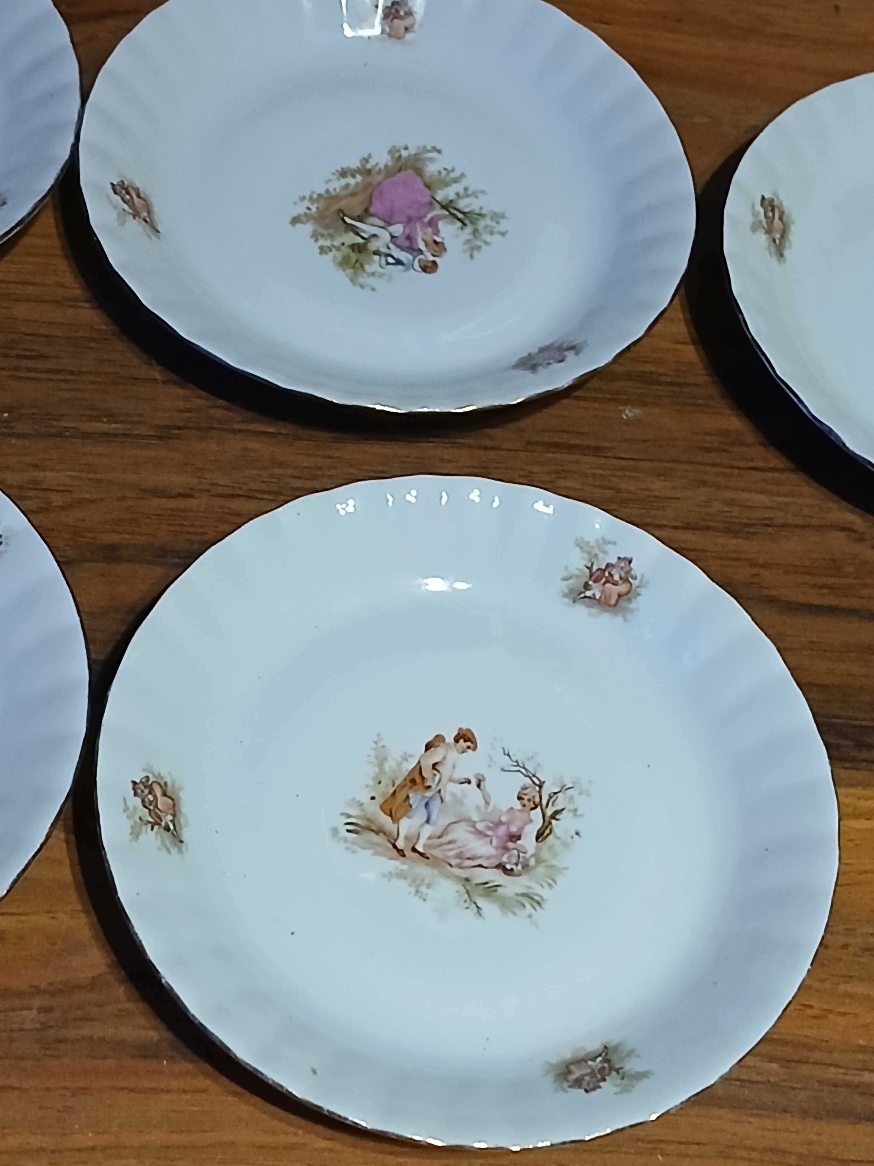 Zestaw 10 sztuk talerzyków Chodzież Telimena deserowe porcelana