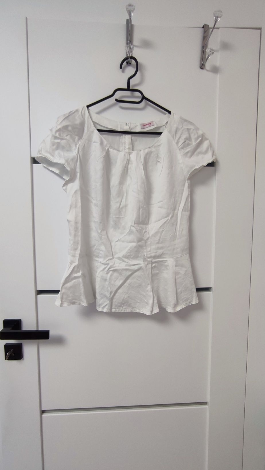 Płócienna biała bluzka rozmiar 40