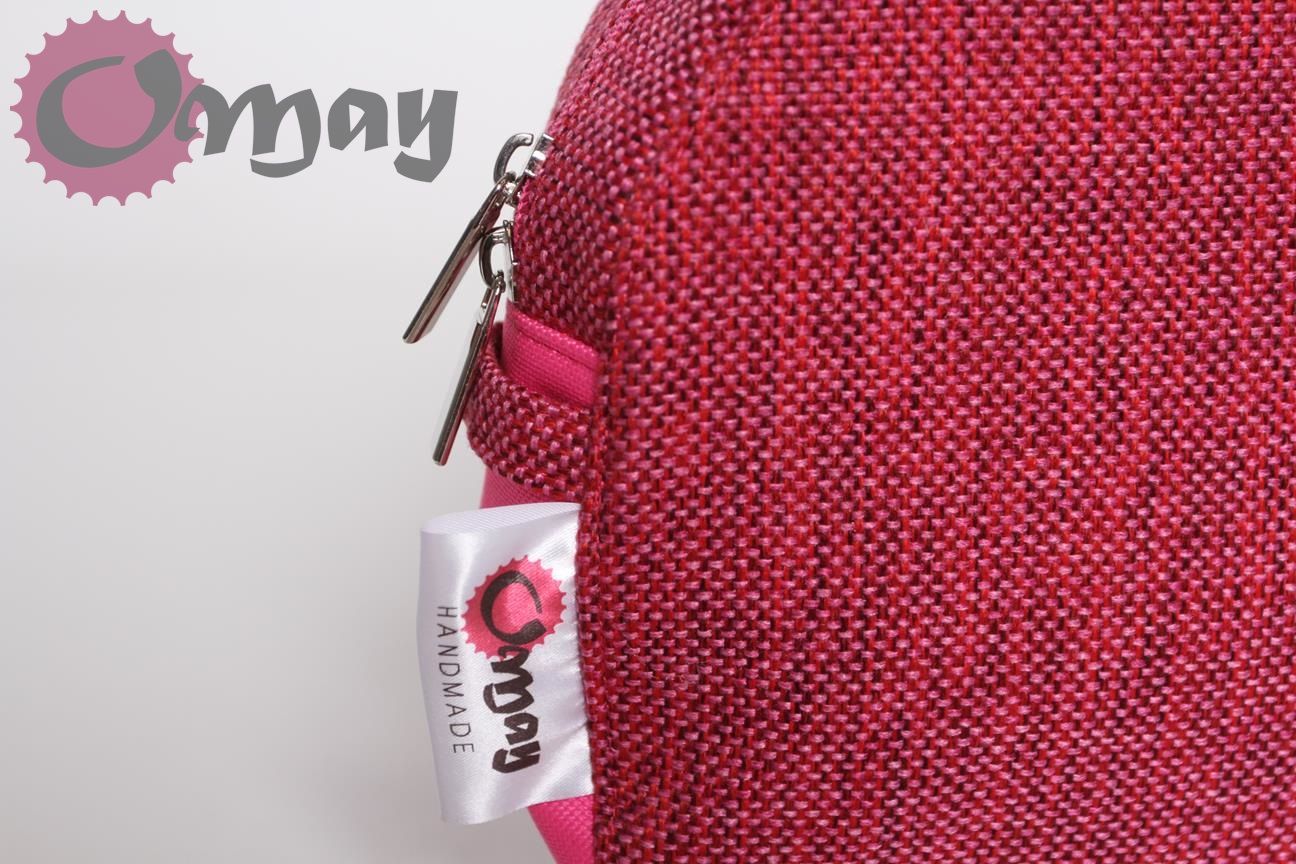 Różowy organizer do OBAG MOON LIGHT plecionka 2 kieszenie OMAY