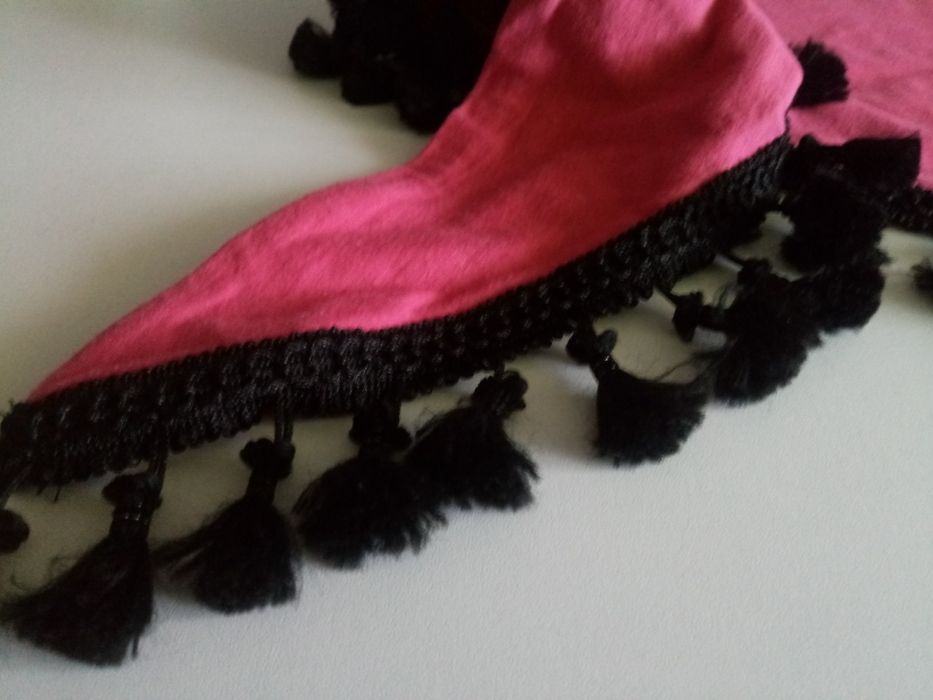 Piękny komplet czapka chusta różowy dresówka wiosenny