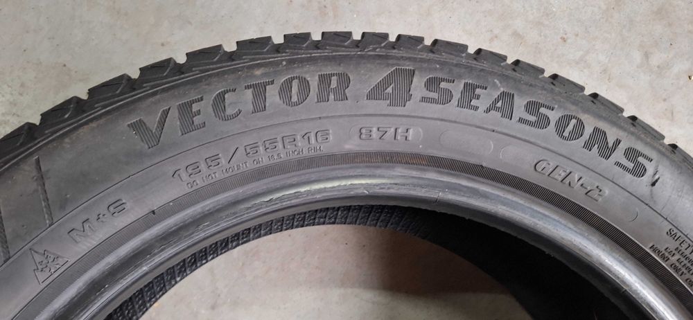 2X Opony Całoroczne 195/55R16 Goodyear  195/55/16  6mm  Montaz