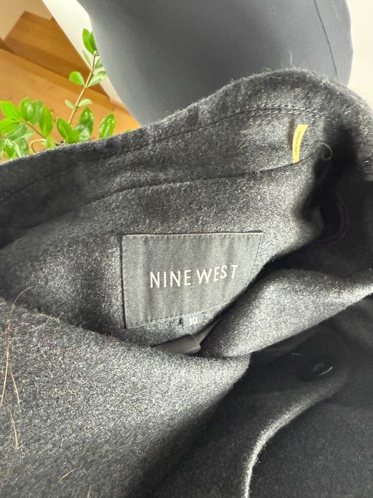 Grafitowy wełniany płaszcz kurtka Nine West rozmiar M