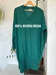 Sweter długi wełniany tunika 100% wełna merino włoski