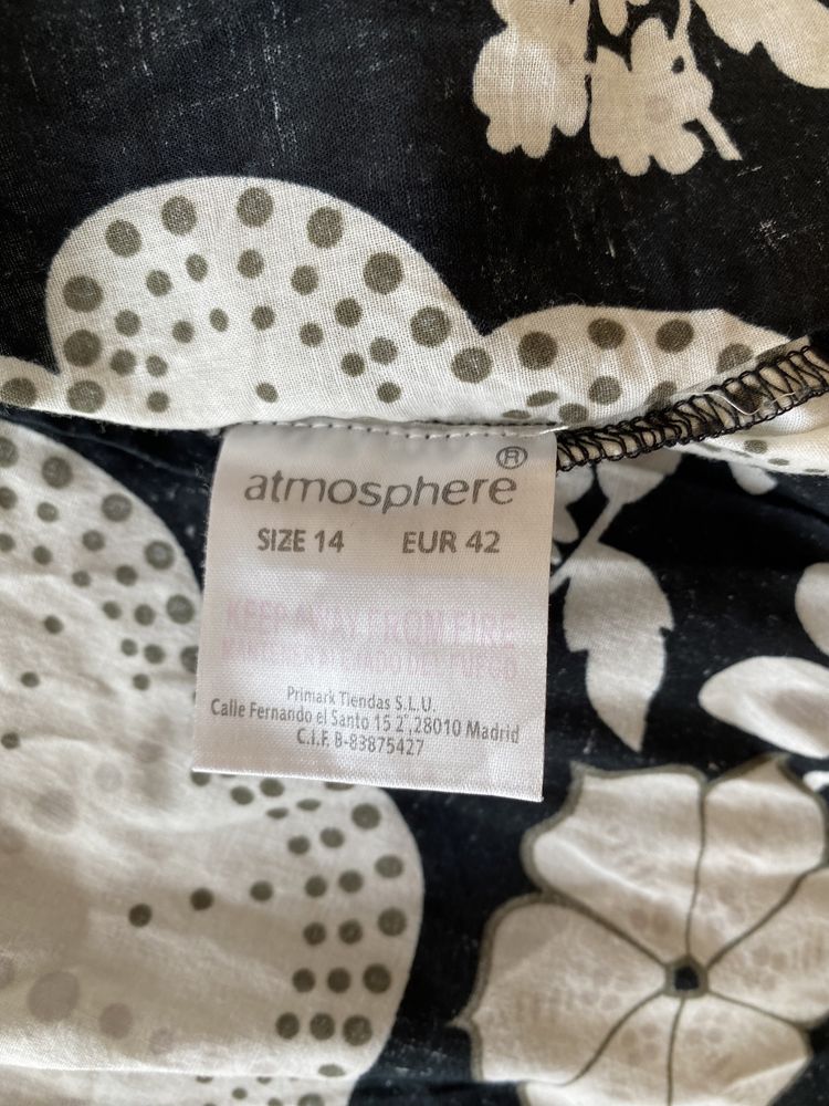 Sukienka tunika Atmosphere 100% bawełna falbanki rozmiar M-L w kwiaty