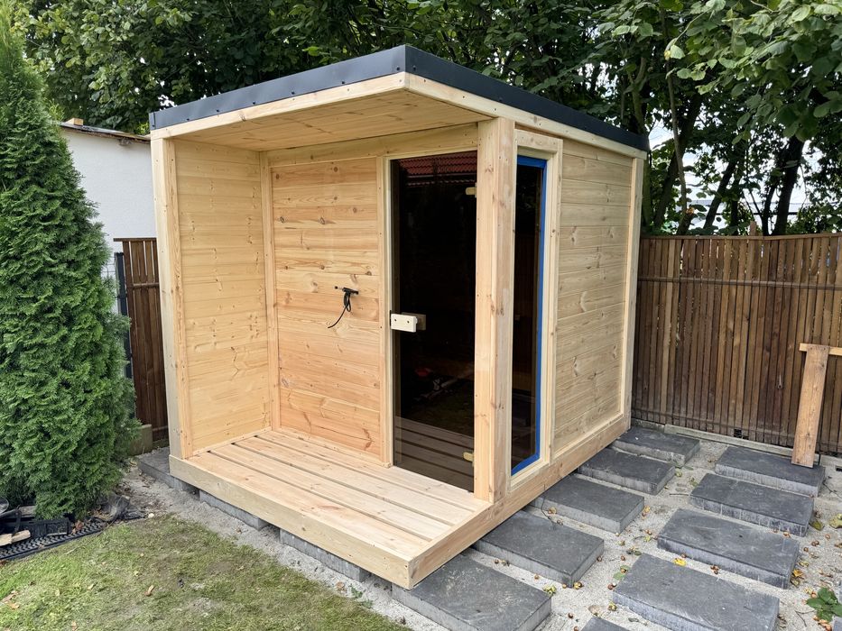 Sauna ogrodowa opalana drewnem ocieplona