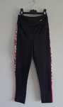 Leggings pretas com faixa lateral menina 8-9 anos 134cm