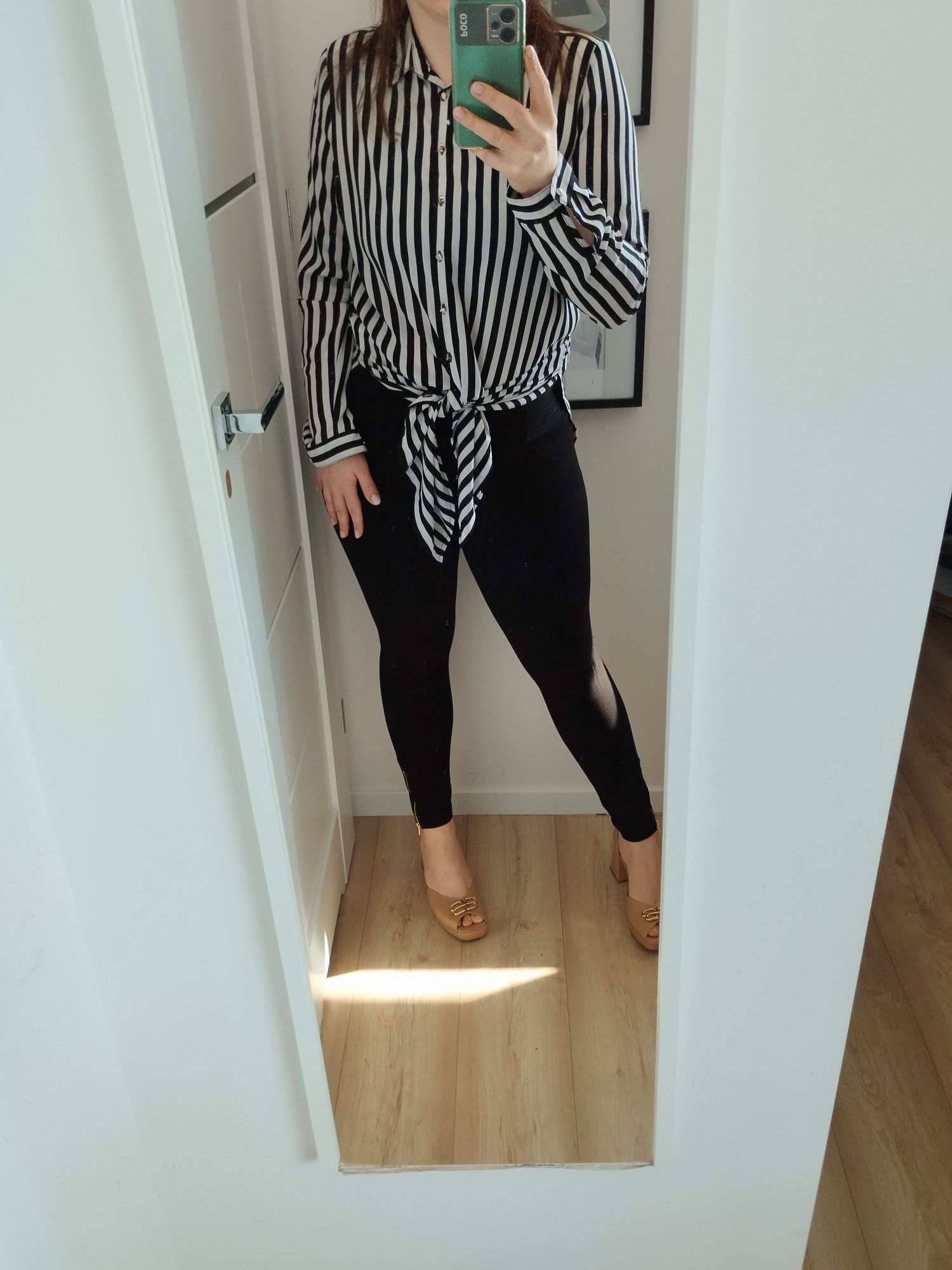 Modna koszula w paski włoska