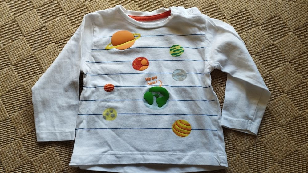 Lote de T-shirts de manga comprida bebé 9-12 meses