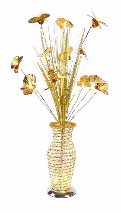 HIT Dekoracja LED Światłowodowe Kwiaty w Podświetlanym Wazonie prezent