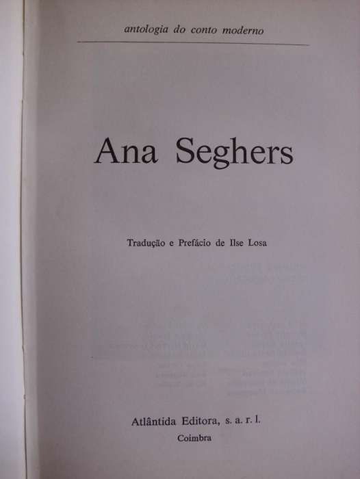 Ana Seghers - Antologia do Conto Moderno