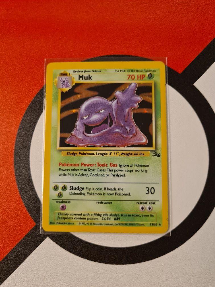 Muk Holo 13/62 Fossil Pokemon TCG