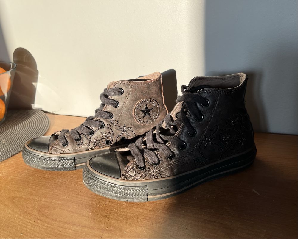 Skórzane brązowe conversy r. 37