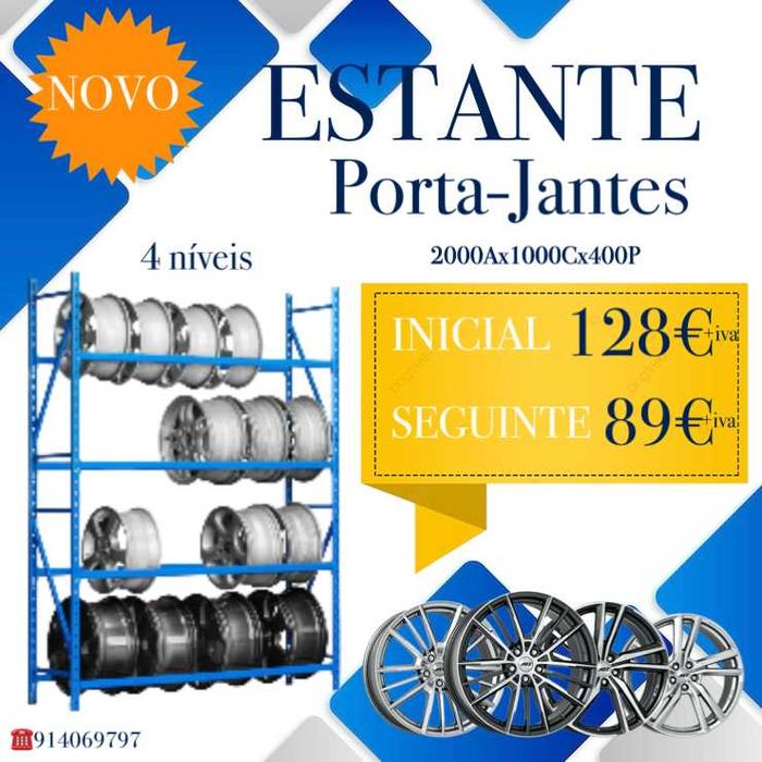 Estantes porta-jantes super resistentes e fáceis de montar.