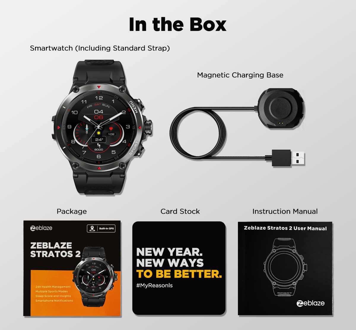 Zeblaze Stratos 2 GPS 1.3" Amoled 5ATM PL