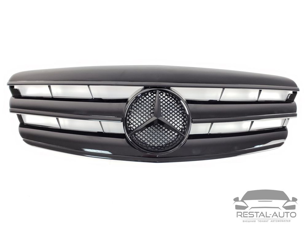 Решетка радиатора Mercedes S W221 2005-2009 Черная Мерседес