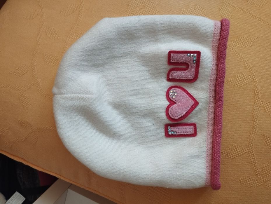 Шапка шапочка I love U р.52- 54 от 5 лет