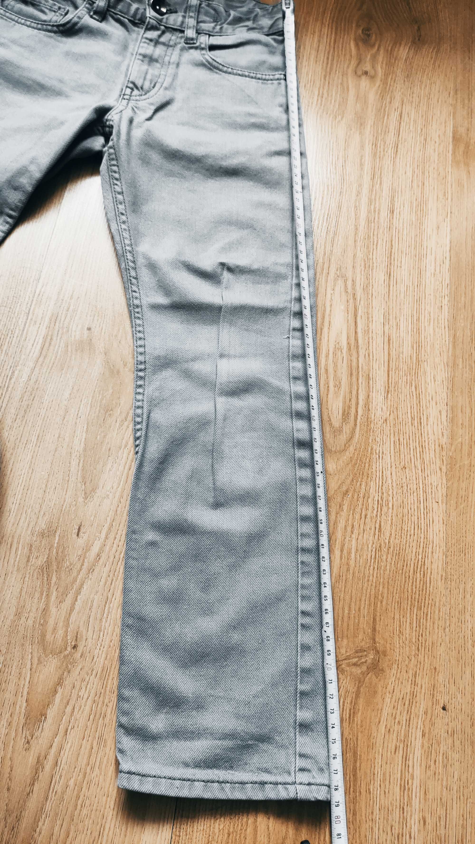 Spodnie Jeans H&M Rozmiar 134 Szare